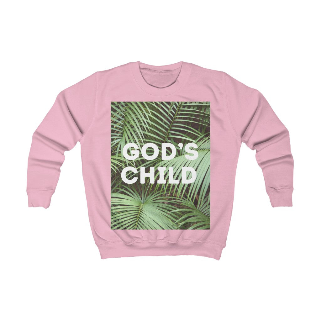 Gods Child -Pink Kids Sweatshirt